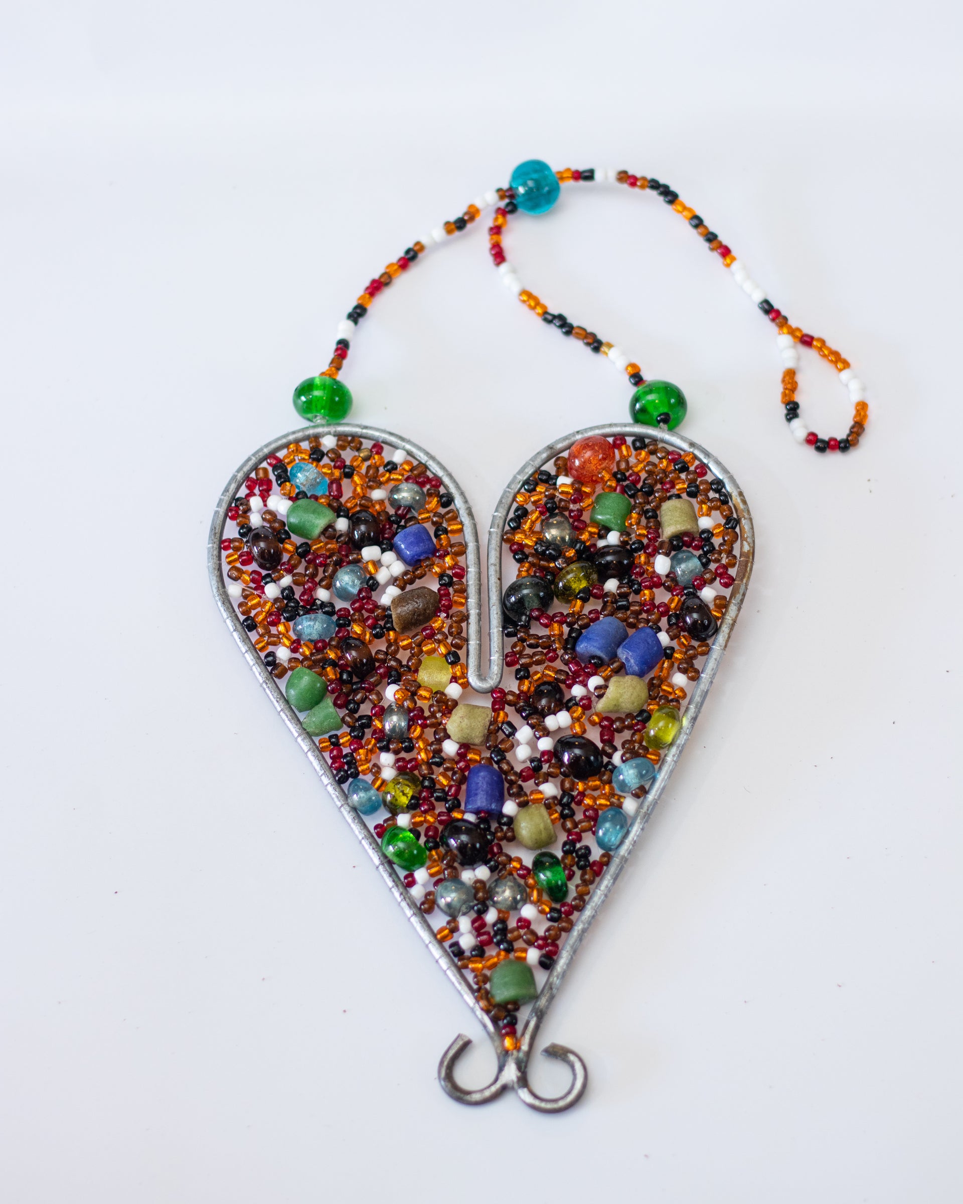BEADED HEART DECORATION